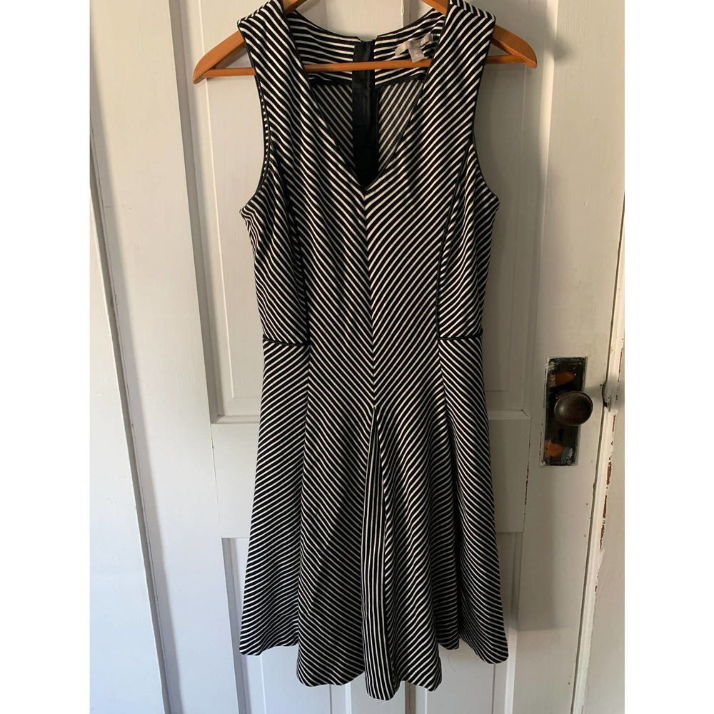 Banana Republic - Black/White Striped Dress - Size 12